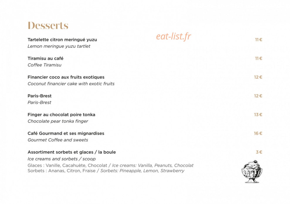 Bistrot Manali — carte page 13