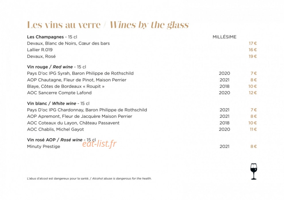 Bistrot Manali — carte page 17