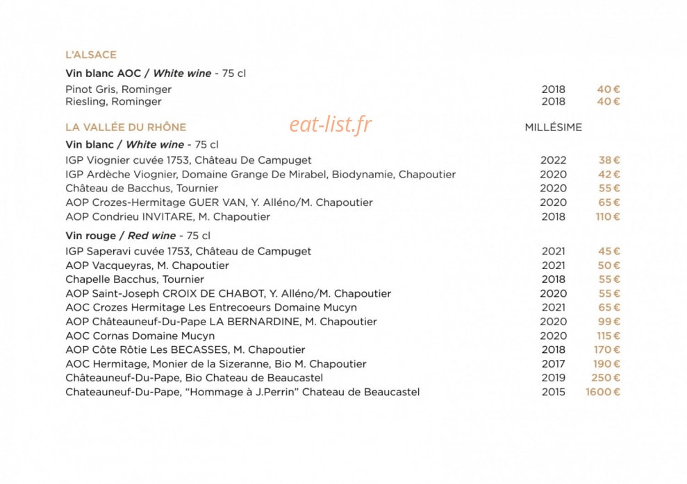 Bistrot Manali — carte page 24