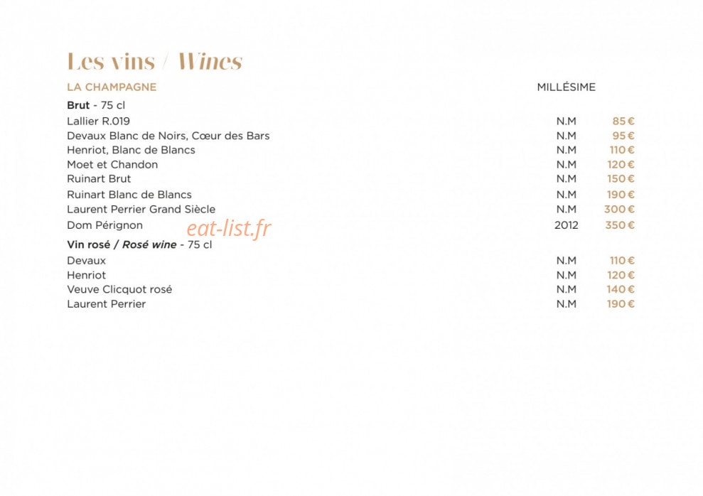 Bistrot Manali — carte page 22