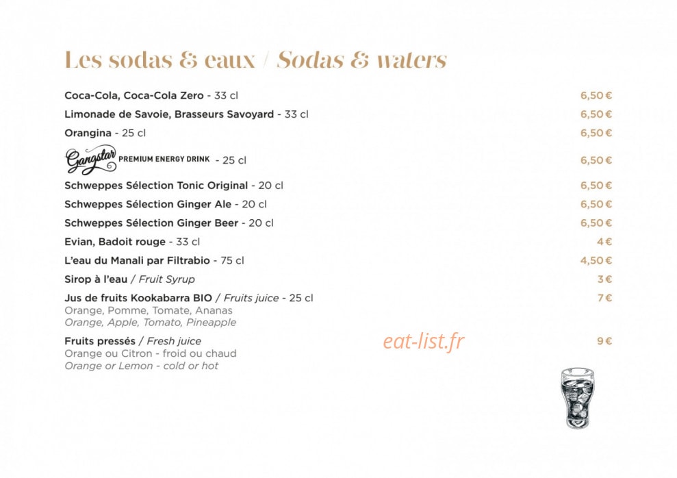 Bistrot Manali — carte page 15
