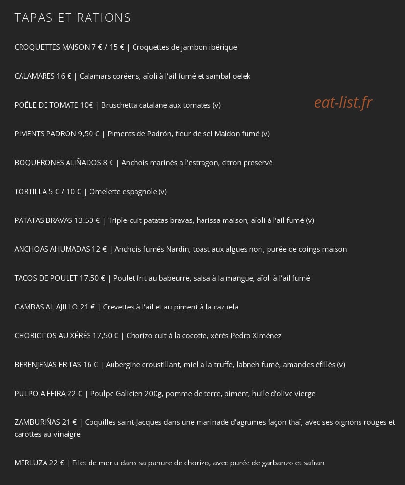 Copiña — carte page 2