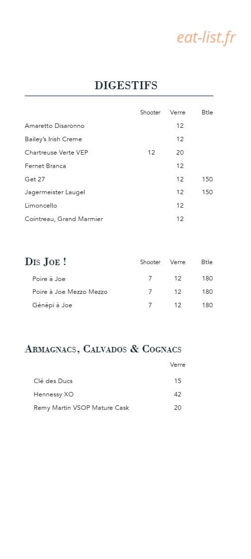 La Cantine — carte page 12