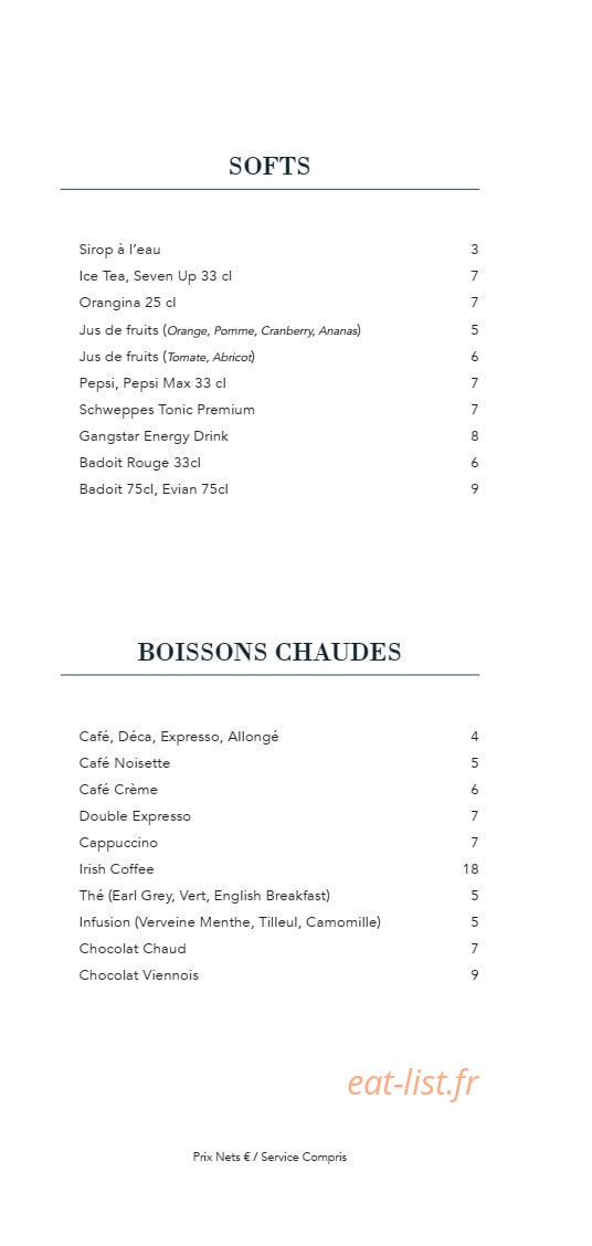 La Cantine — carte page 14
