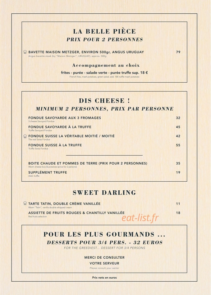 La Cantine — carte page 7