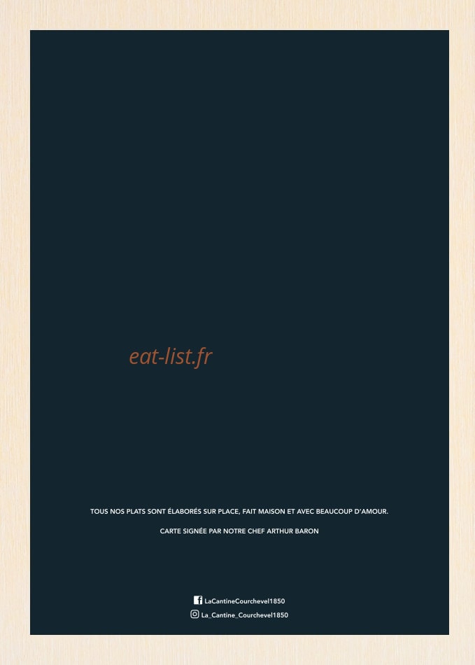 La Cantine — carte page 8