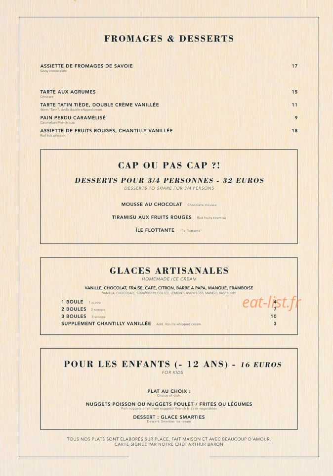 La Cantine — carte page 4