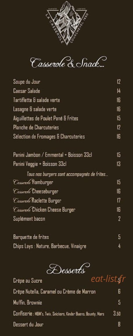 La Casserole — carte page 2