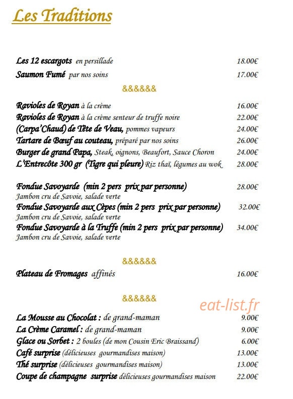 La Table de mon Grand — carte page 1