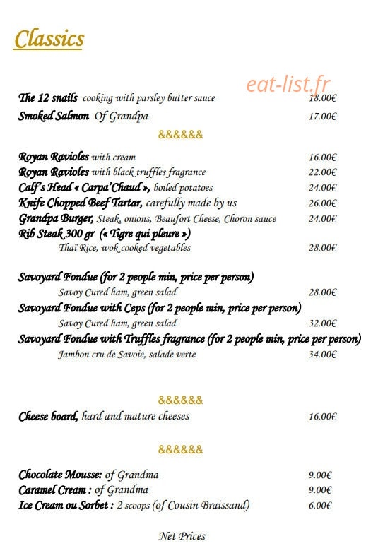 La Table de mon Grand — carte page 3