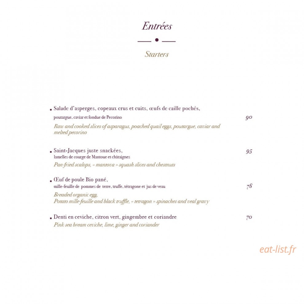 La Table des Airelles — carte page 3