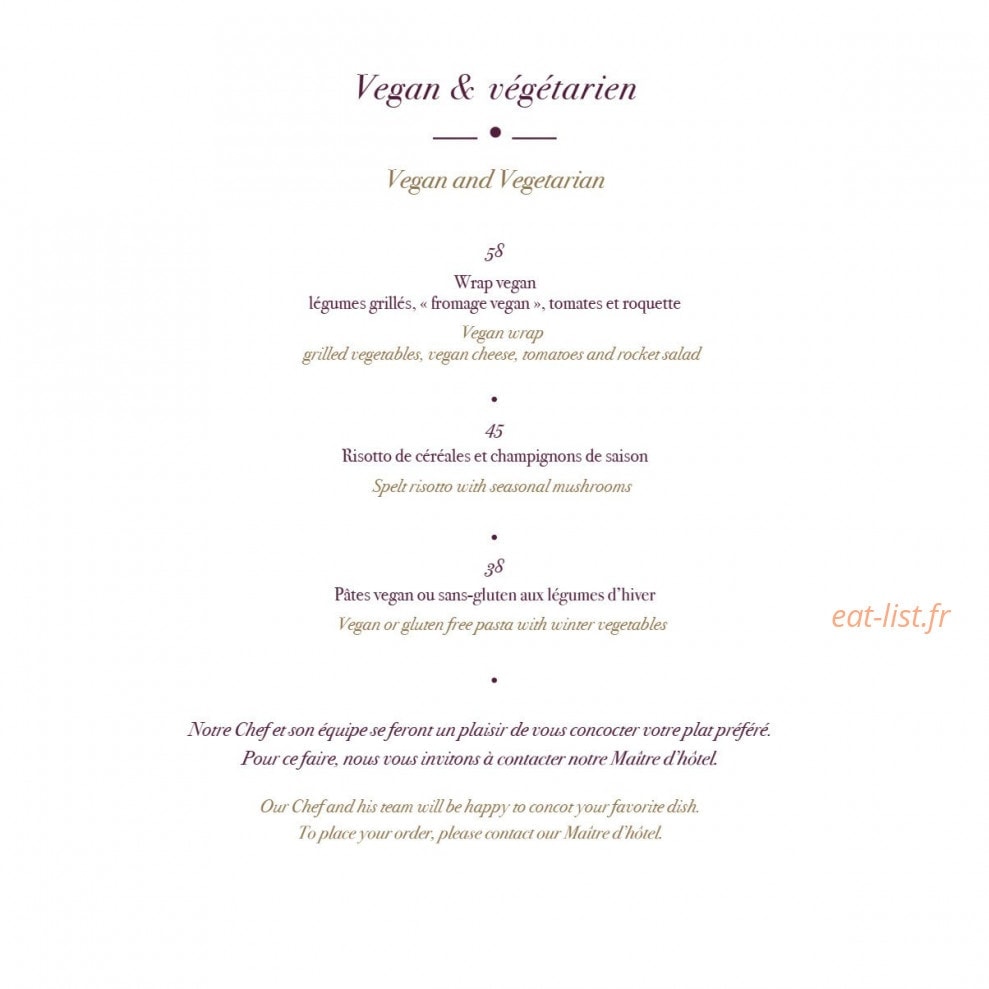 La Table des Airelles — carte page 8