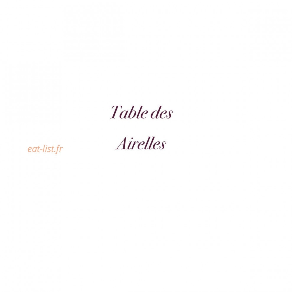 La Table des Airelles — carte page 1