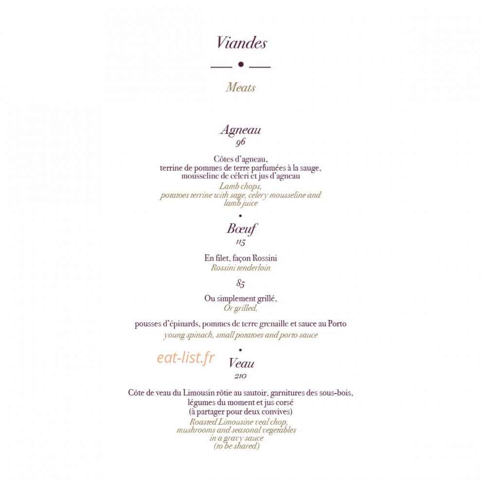 La Table des Airelles — carte page 7