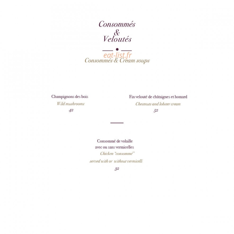 La Table des Airelles — carte page 4