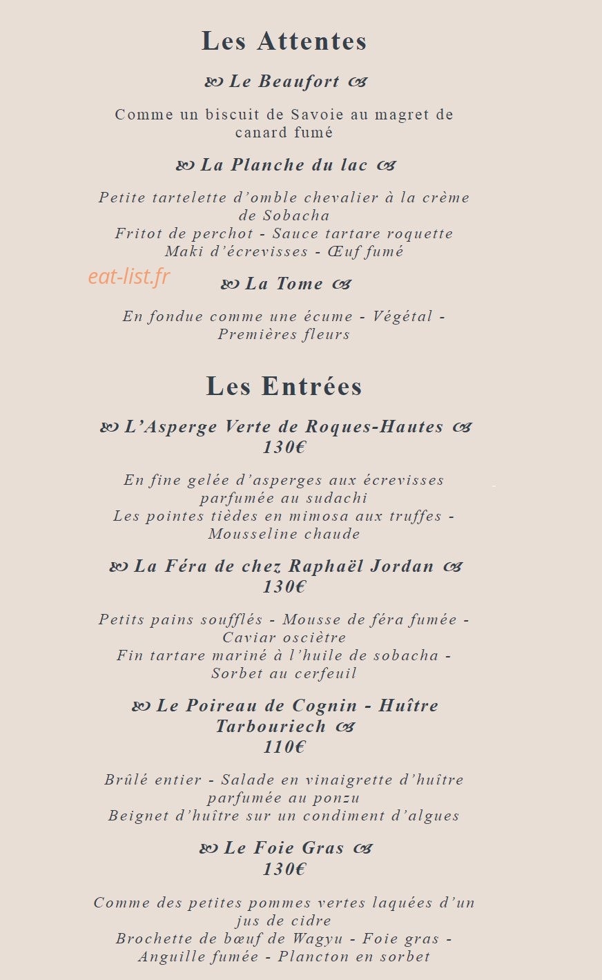 Le Chabichou — carte page 2