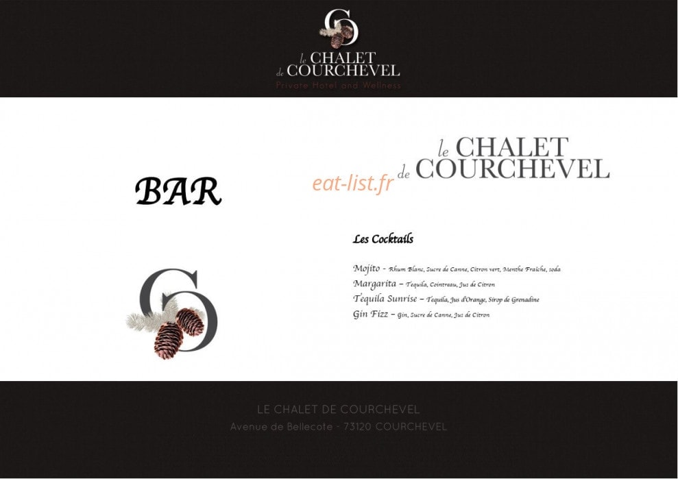 Le Chalet de Courchevel — carte page 5