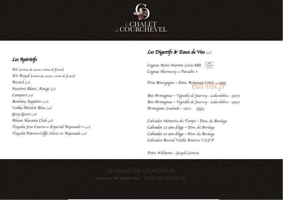 Le Chalet de Courchevel — carte page 7