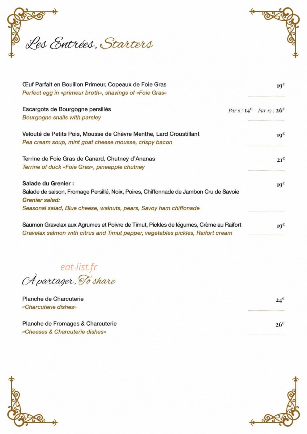 Le Grenier — carte page 1