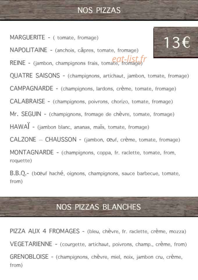 Le Petit Savoyard — carte page 1