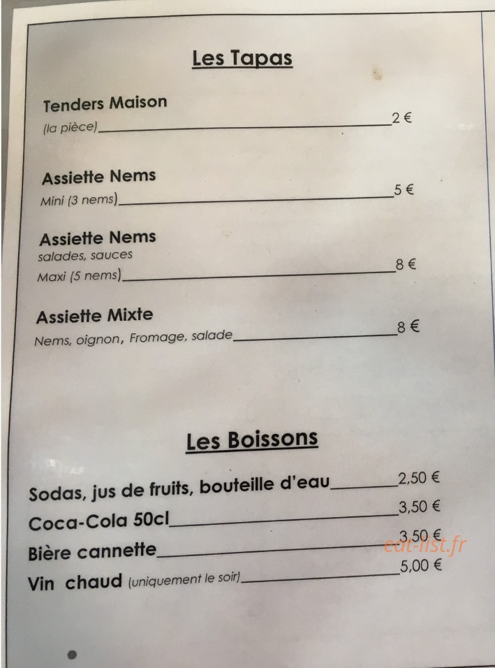 Le Snack Des Neiges — carte page 3
