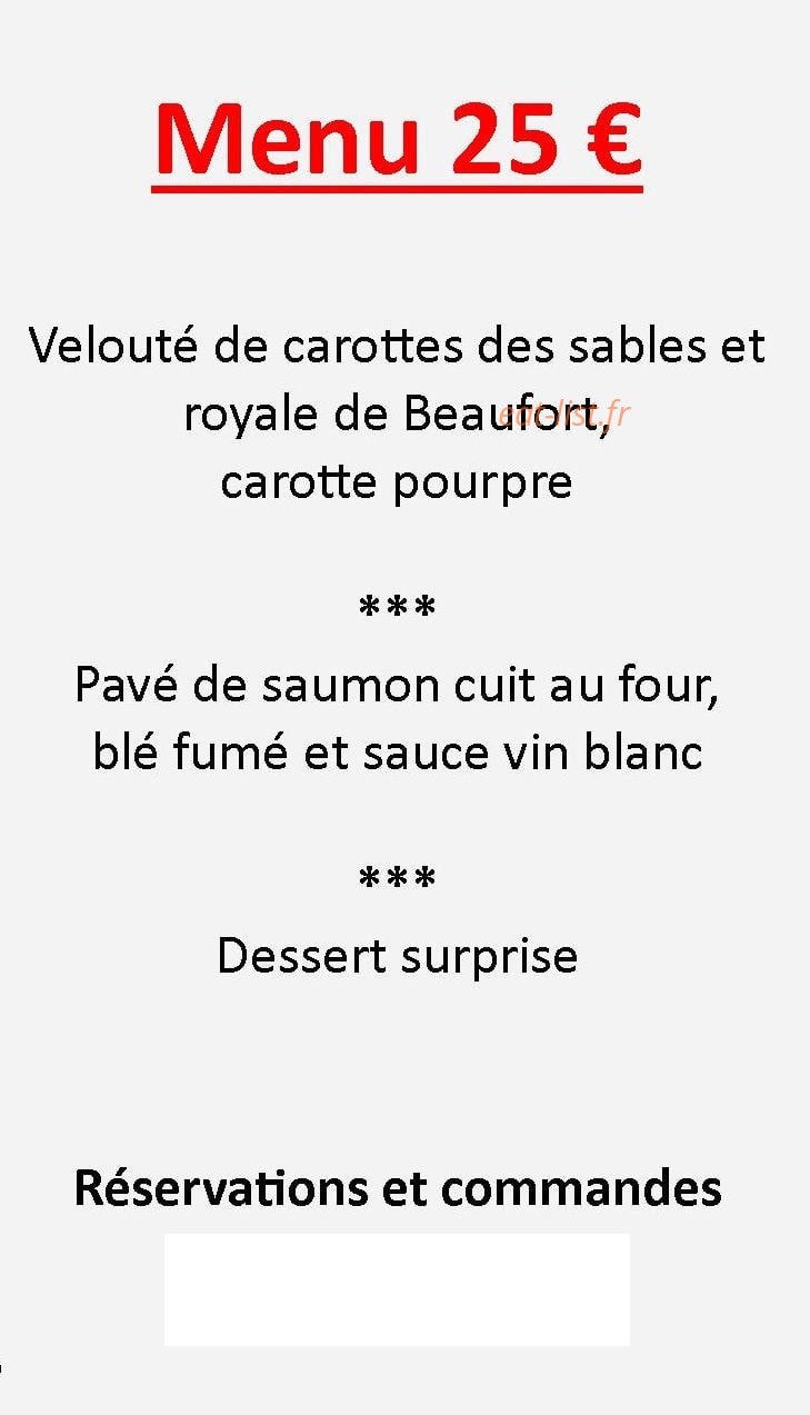 Restaurant Azimut — carte page 1