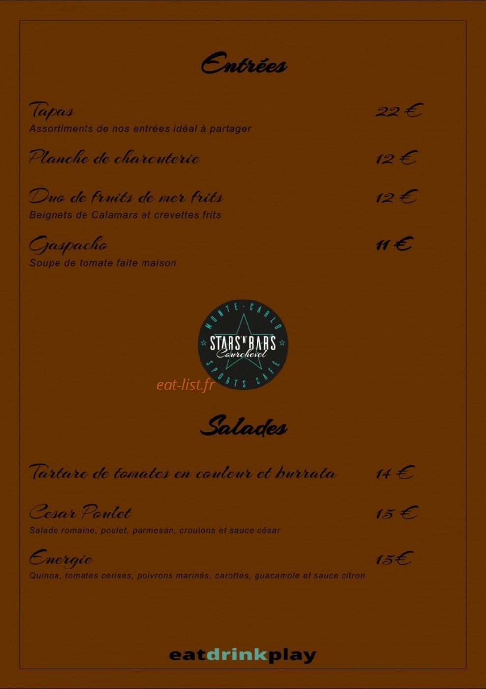 Stars'n'Bars — carte page 1