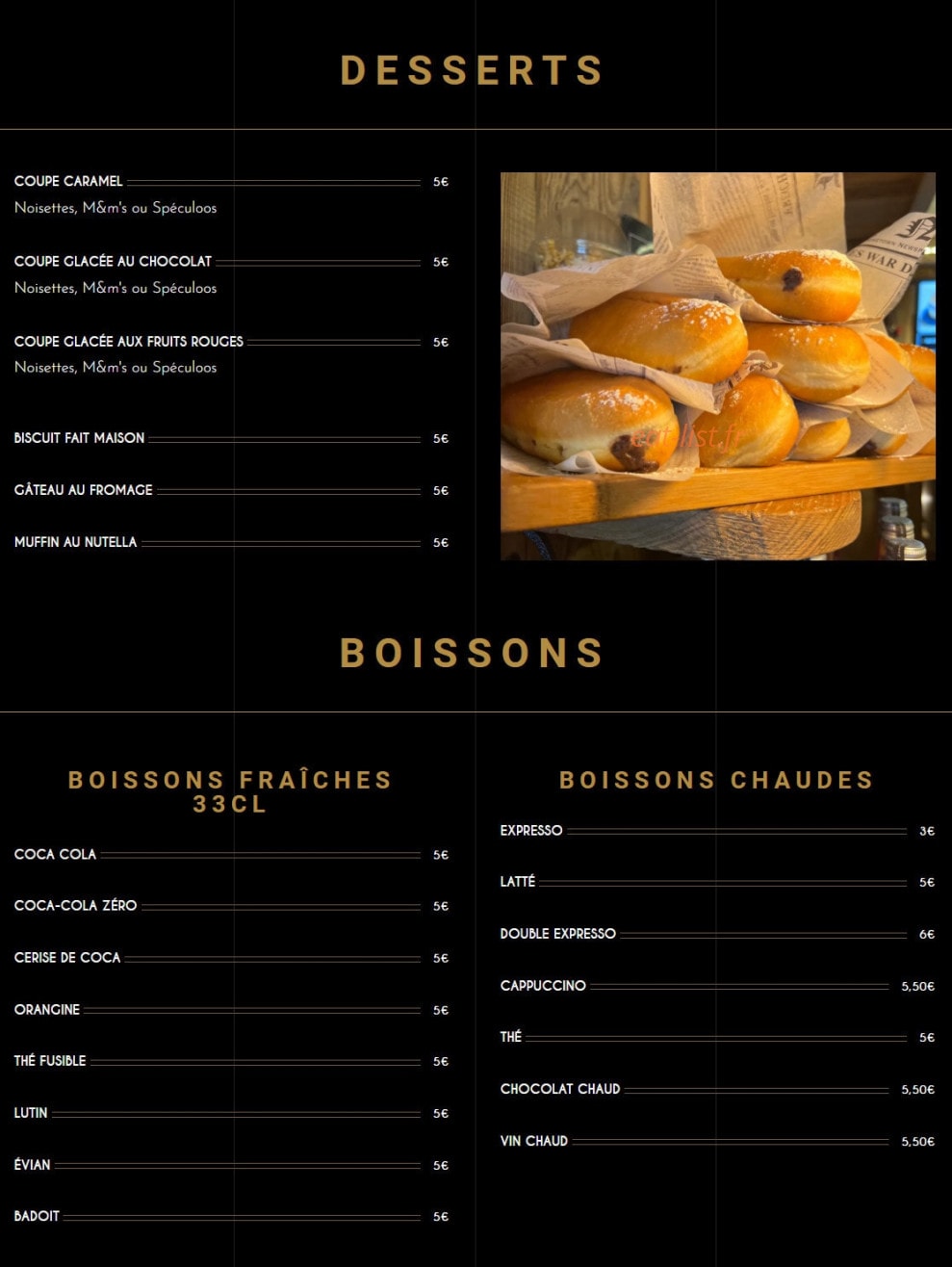 The Burger Factory — carte page 3