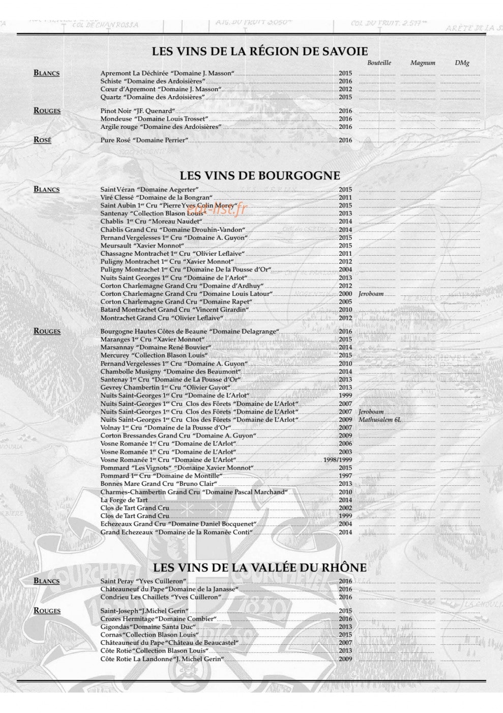 La Soucoupe — carte page 3