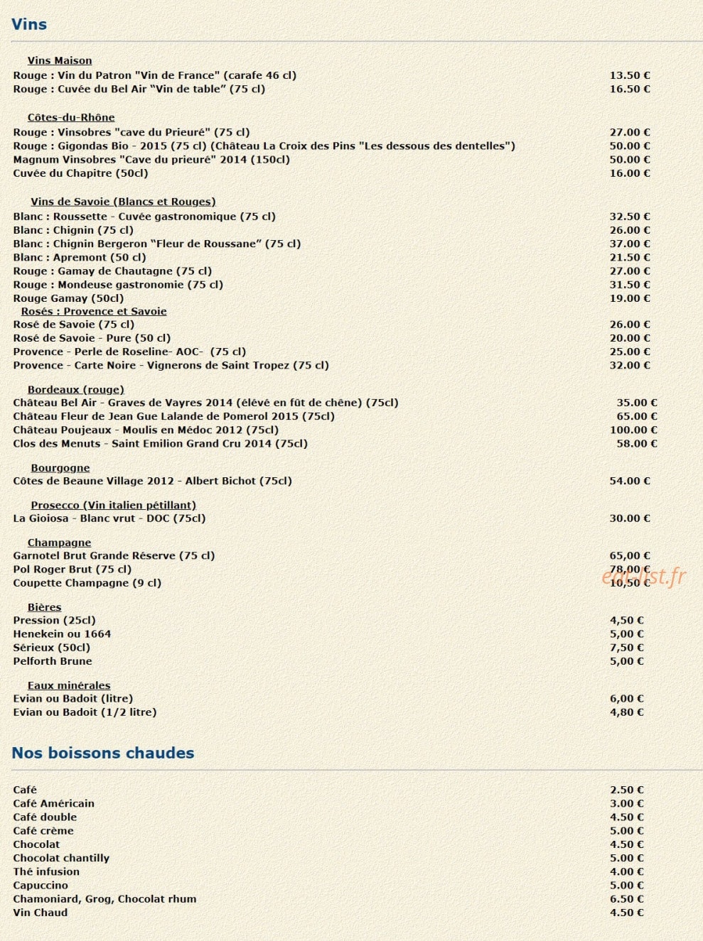 Le Bel Air — carte page 2