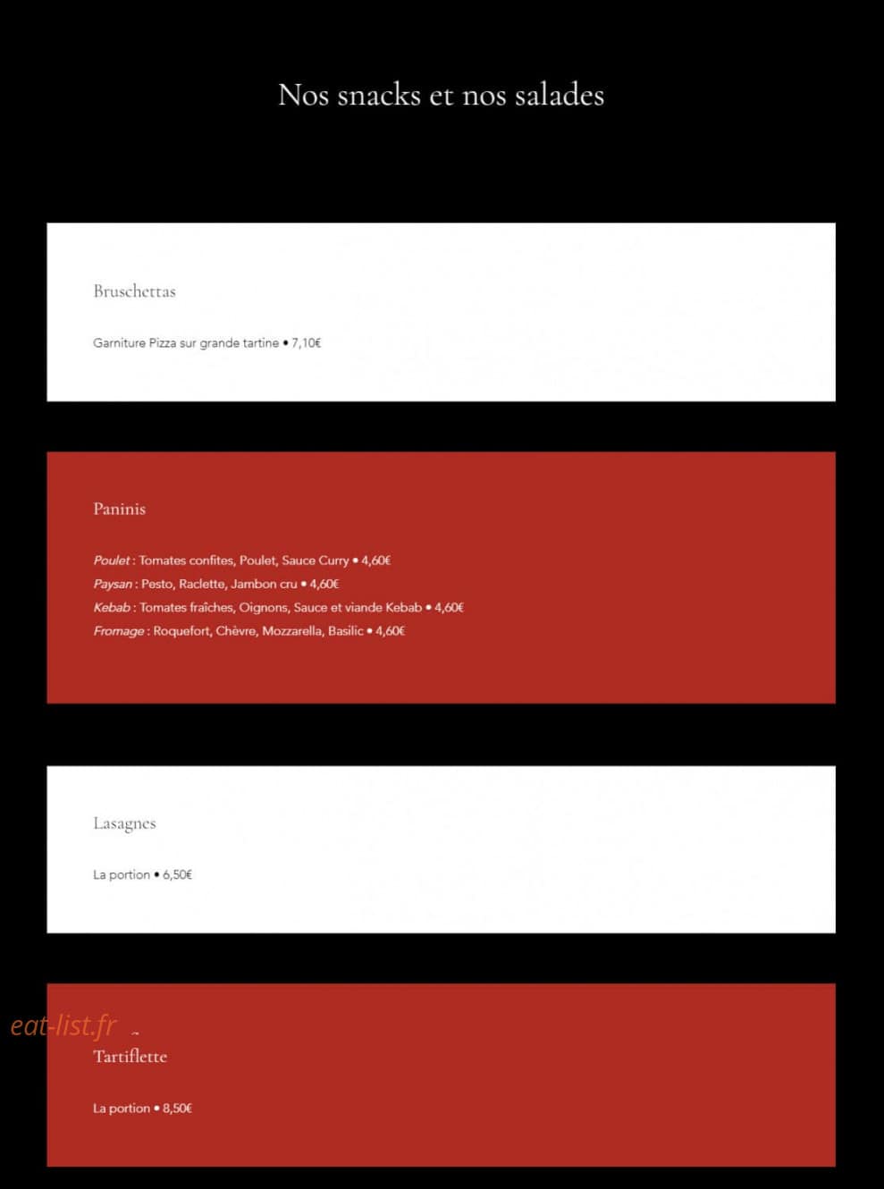 L'Alternative — carte page 1