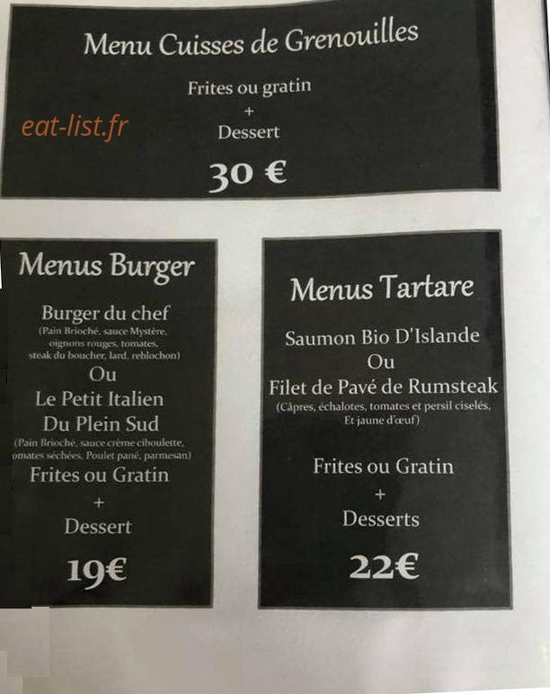Le Plein Sud — carte page 4