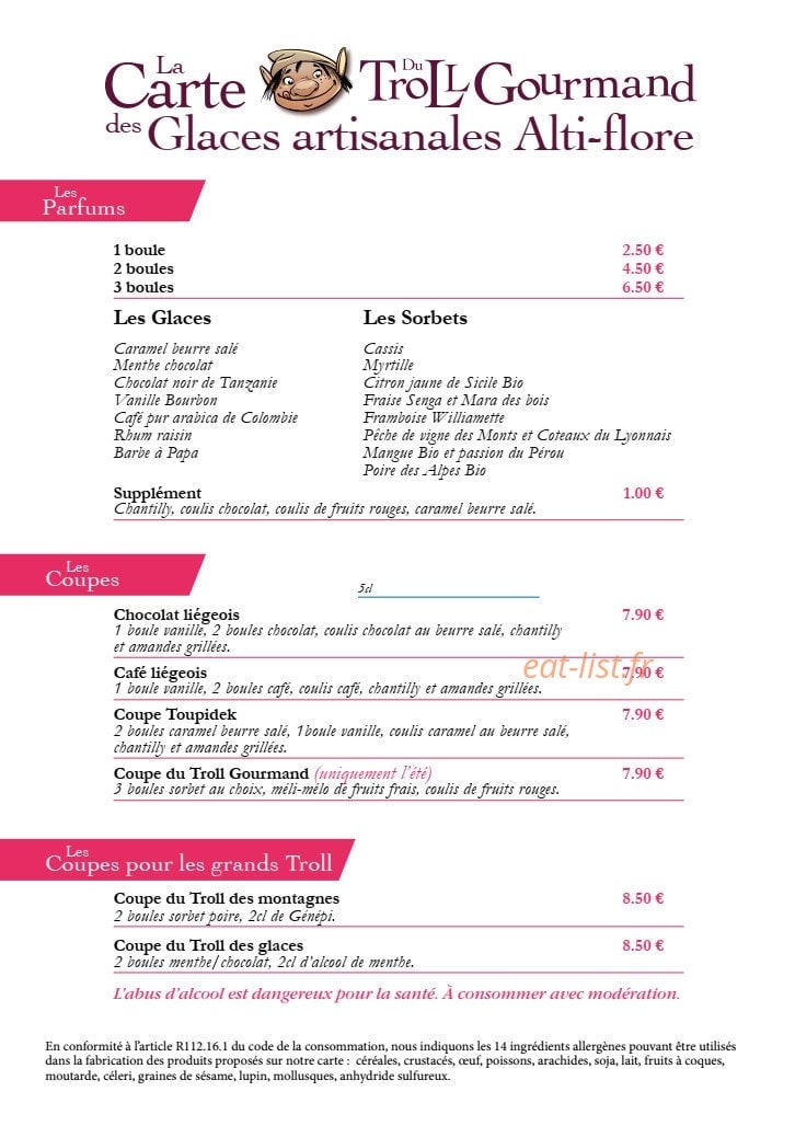 Le Troll Gourmand — carte page 10
