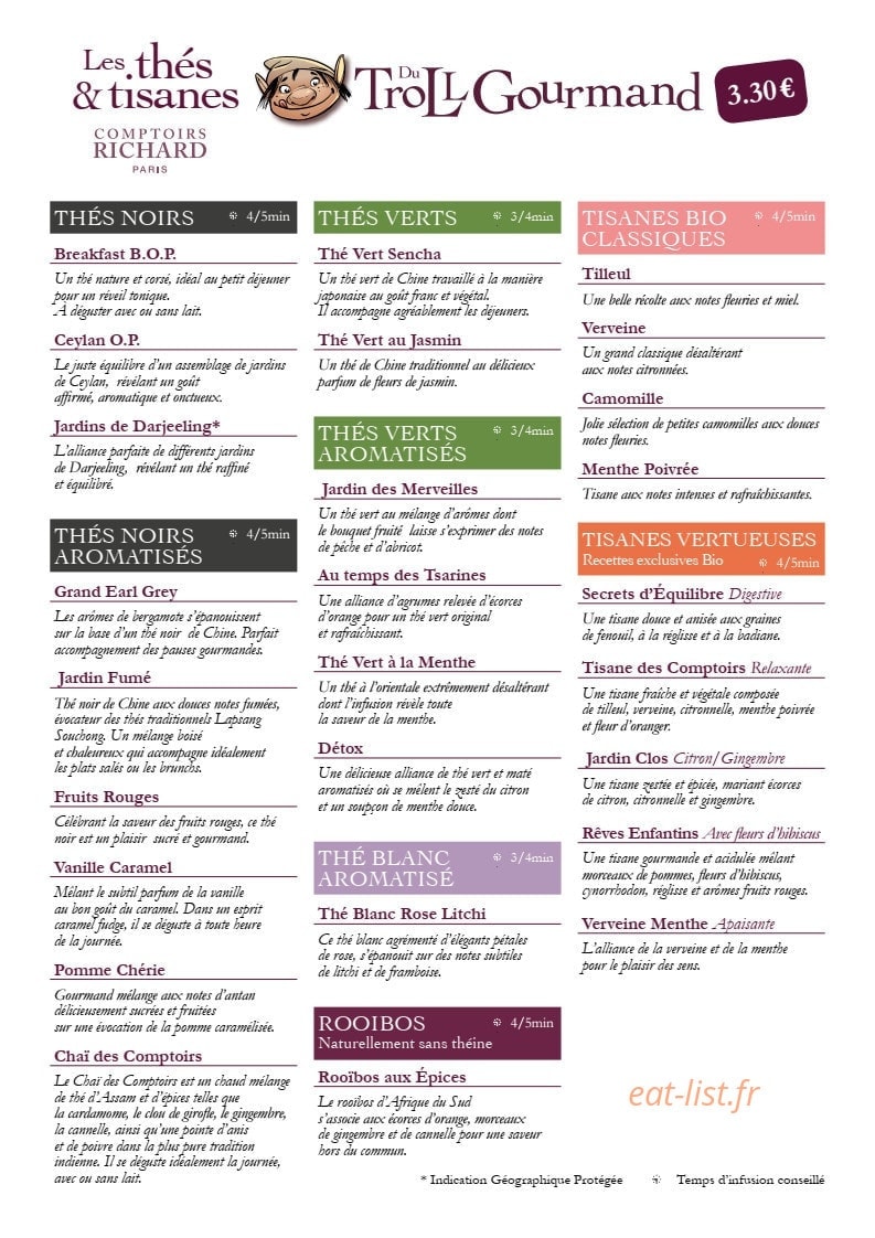 Le Troll Gourmand — carte page 13