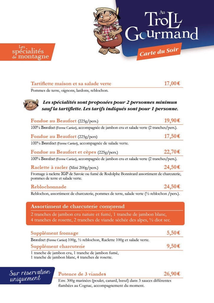 Le Troll Gourmand — carte page 6