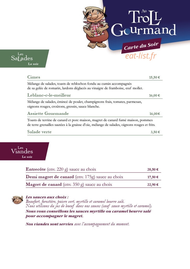 Le Troll Gourmand — carte page 5