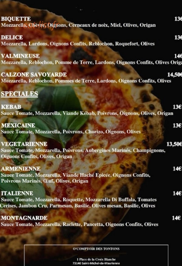 O comptoir des tontons — carte page 1