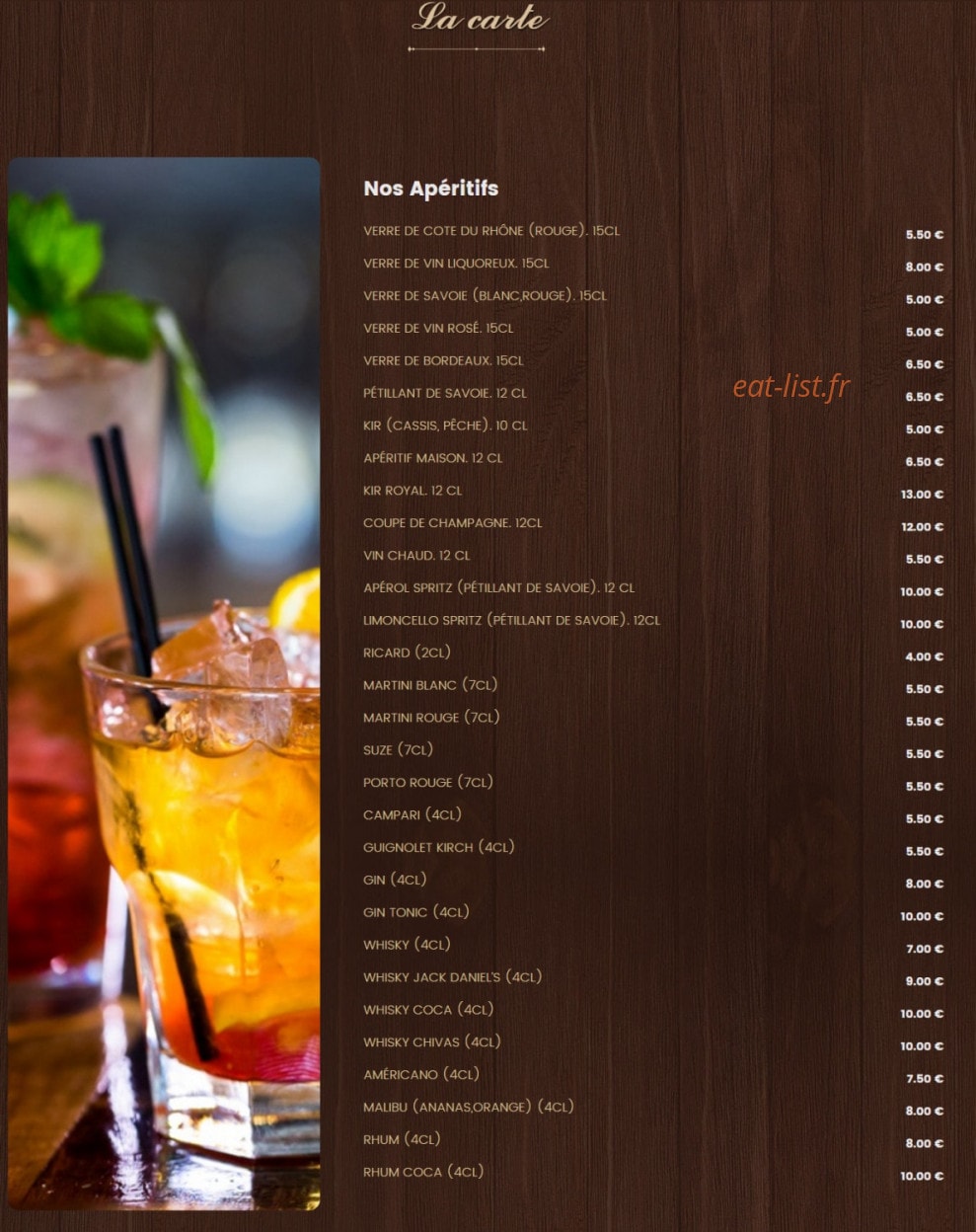 La Corniche — carte page 1