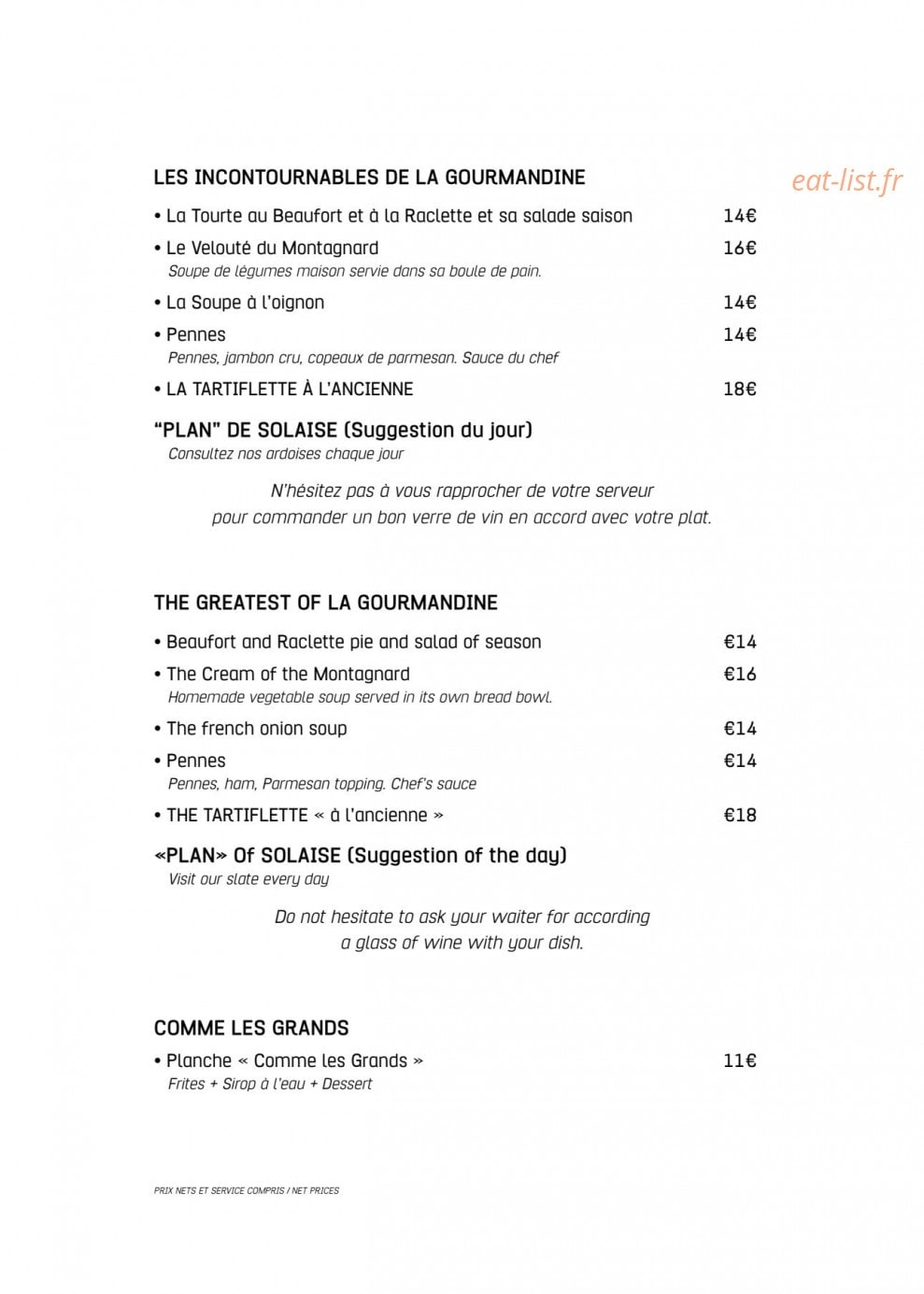 La gourmandine — carte page 6
