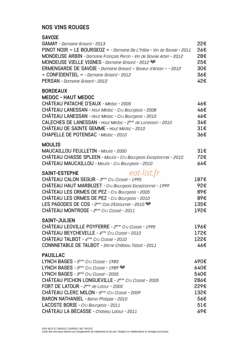 La gourmandine — carte page 12