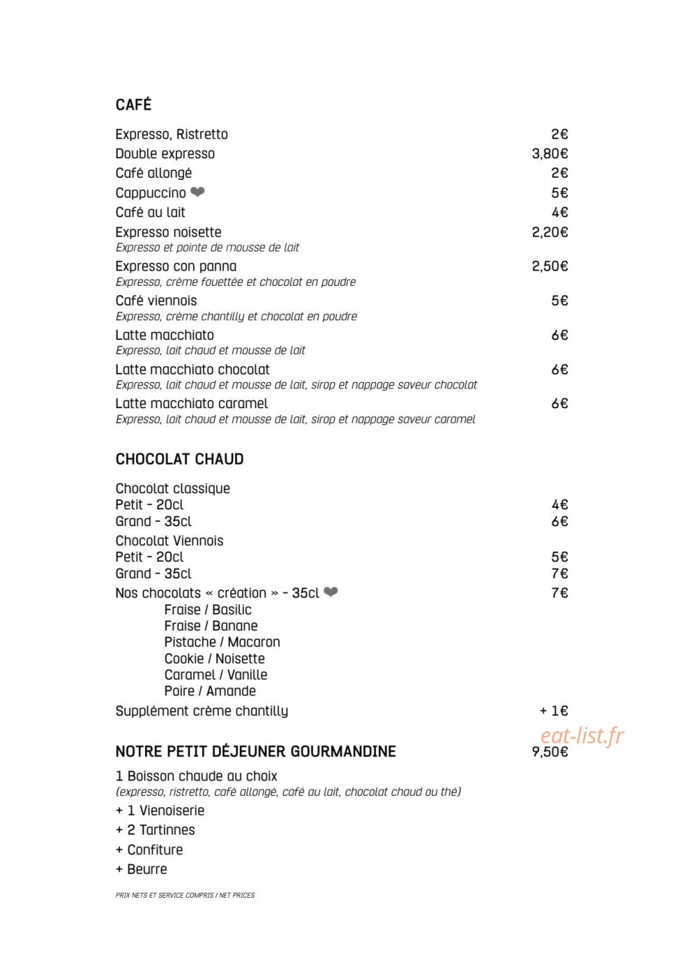 La gourmandine — carte page 9