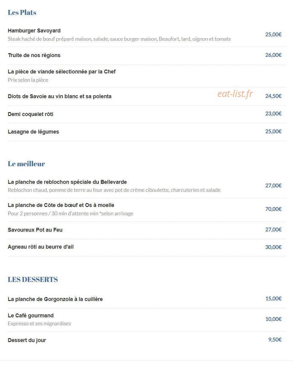 Le Bellevarde — carte page 2