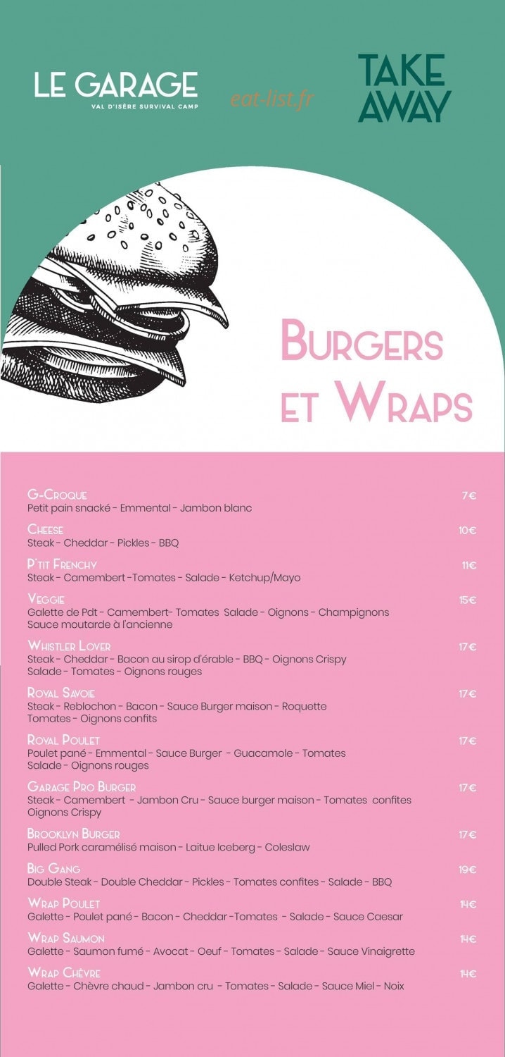 Le Garage — carte page 2