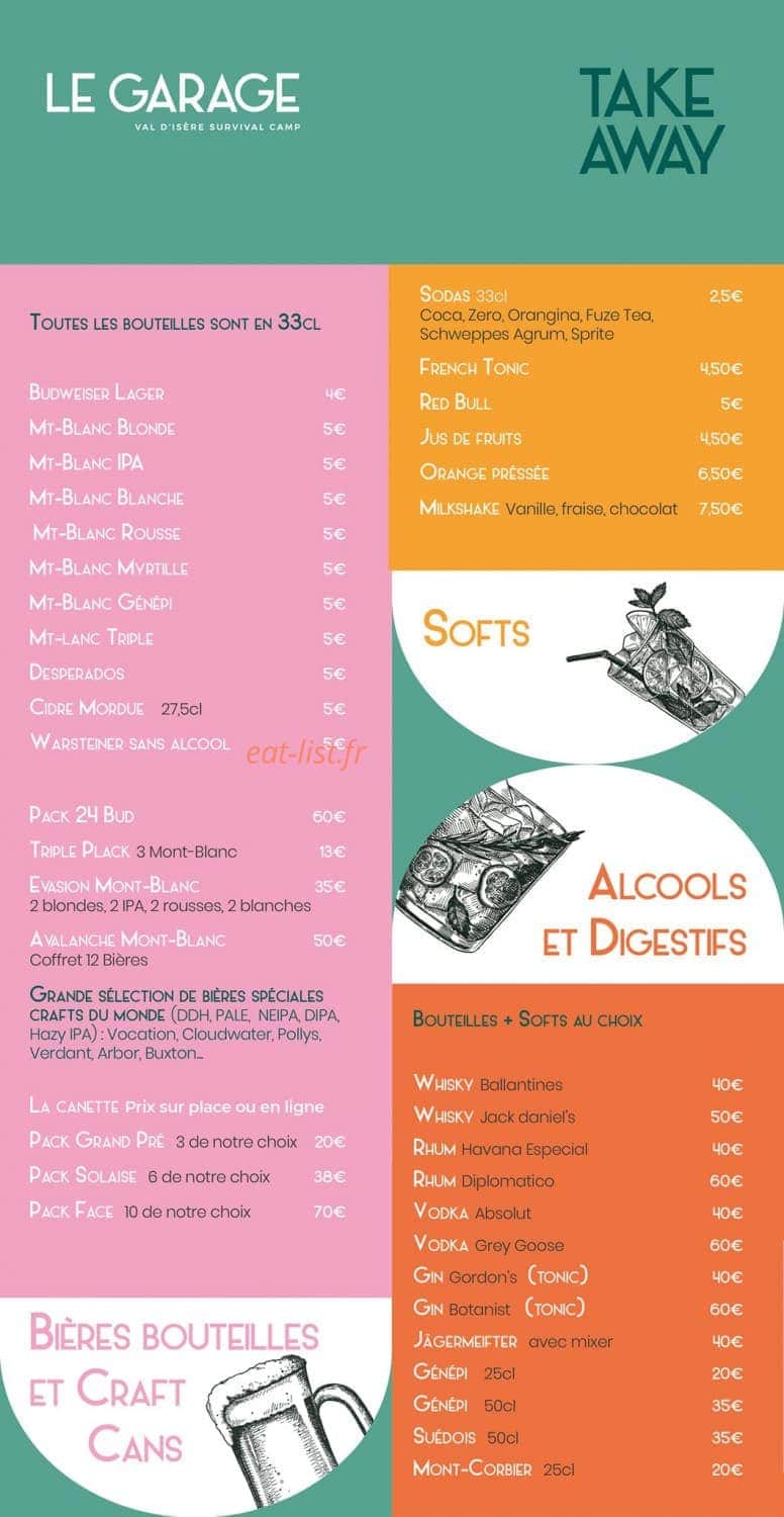 Le Garage — carte page 6