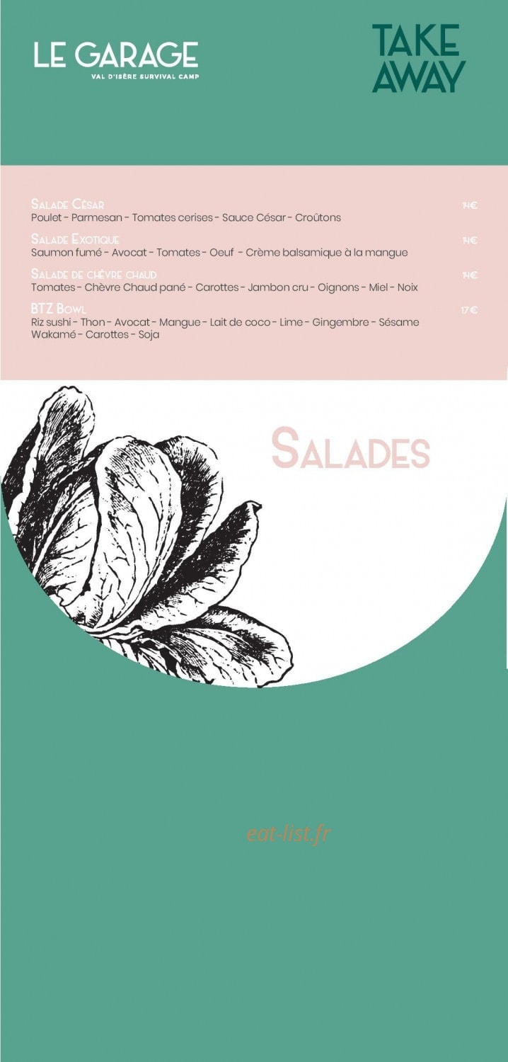 Le Garage — carte page 4