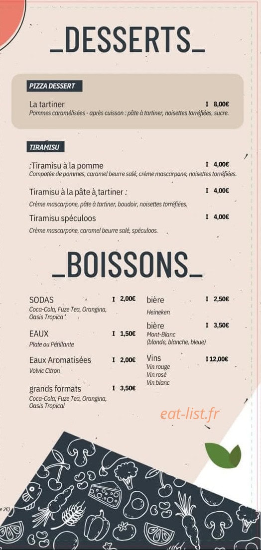 La Pelle à Pizza — carte page 3