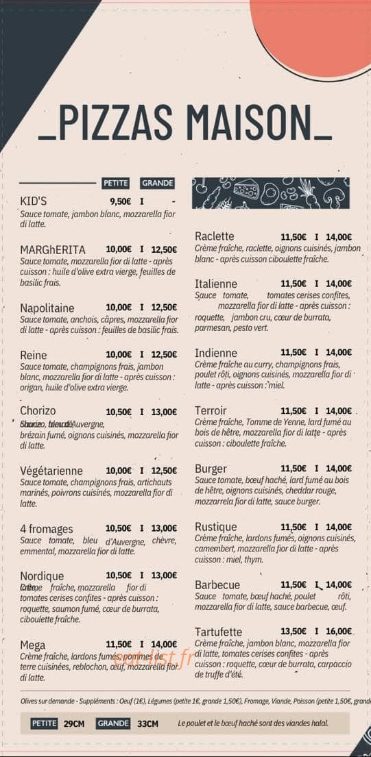 La Pelle à Pizza — carte page 2