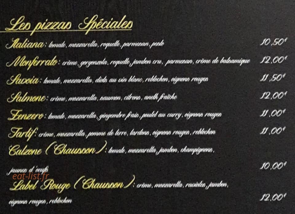 La Pizz' Authentique — carte page 2