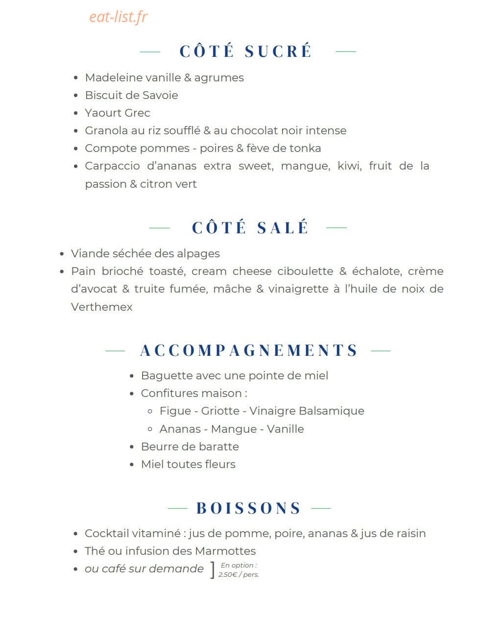 So'Brunch — carte page 2