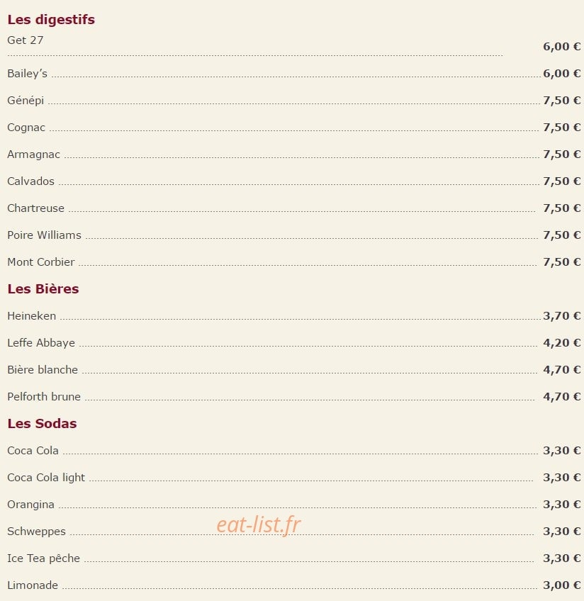 Grill de Challes — carte page 8
